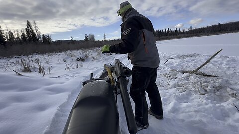 Pulling the small lake trapline