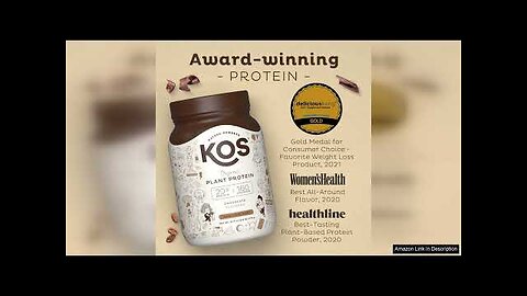 KOS Vegan Protein Powder Erythritol Free, Chocolate - Organic Pea Protein Blend, Review