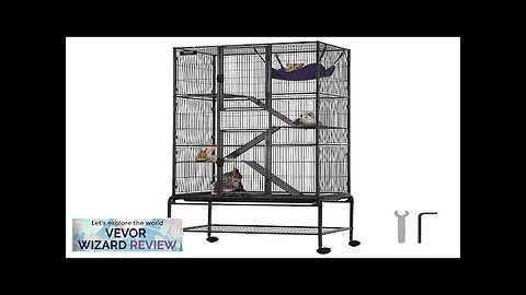 VEVOR 69" Metal Small Animal Cage 4-Tier Rolling Ferret Cage with Tray Review