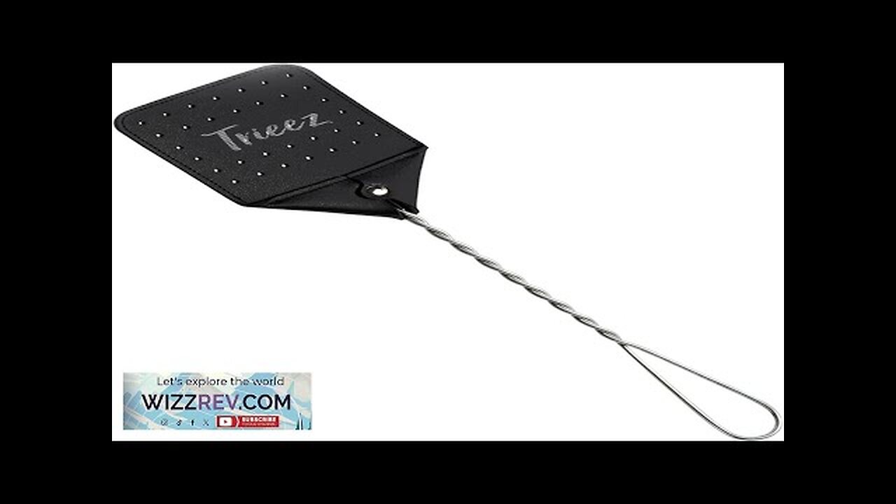 Trieez 17.5" Sturdy Leather Fly Swatter Heavy Duty Flyswatter with Durable Review