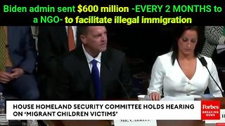 Biden sent $600 million -EVERY 2 MONTHS to a NGO- to facilitate illegal immigration