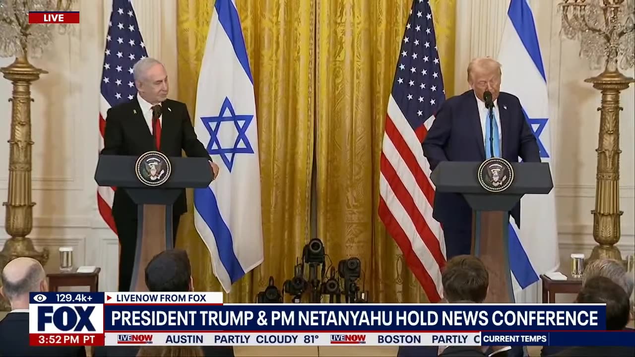 PRESIDENT TRUMP &PM NETANYAHU NEWS CONFERENCE