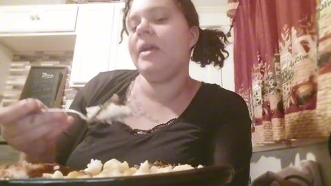Delicious Dinner Time: Baked Mac, Ribs, Candied Yams, and Greens