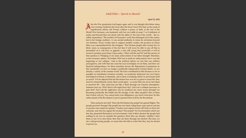 Adolf Hitler 4/22/1922 Munich Speech 1 of 9 ENG