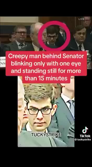 Another Reptilian telepathically telling the senator what to say 🦎