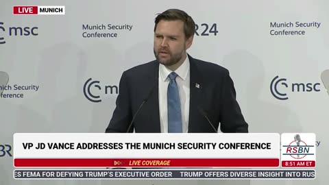 WATCH| Vice President JD Vance Addresses the Munich Security Conference - 2/14/25