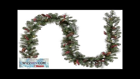 National Tree Company Pre-Lit Artificial Christmas Garland Green Crestwood Spruce White Review