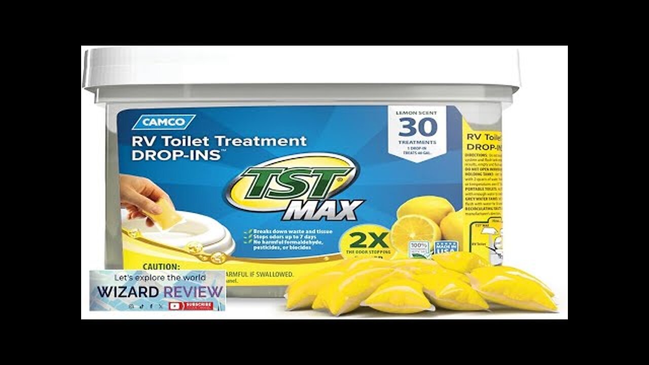 Camco TST MAX Camper/RV Toilet Treatment Drop-INs Control Unwanted Odors Review