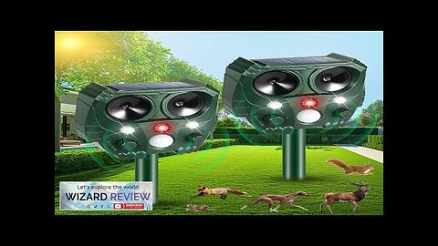 2 Pack Upgraded Ultrasonic Animal Repeller Outdoor Solar Animal Repeller with Motion Review