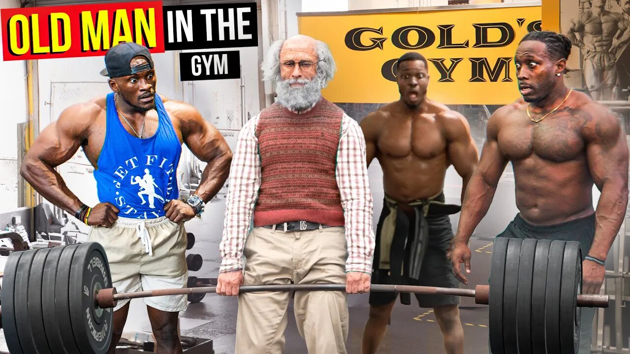 Old Man Shocks Everyone at Gold's Gym | Anatoly Powerlifting Prank"