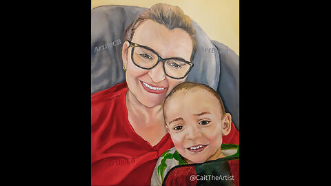 Painting Progression-Family Portrait Commission