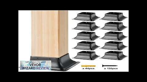 VEVOR Post Base 4x4 10Pcs Internal 3.6"x3.6" Heavy Duty Powder-Coated Steel Post Review