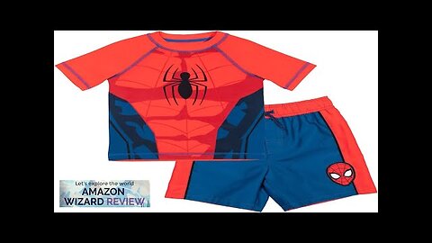 Marvel Spider-Man Avengers Toddler Boys UPF 50+ Rash Guard and Swim Trunks Review