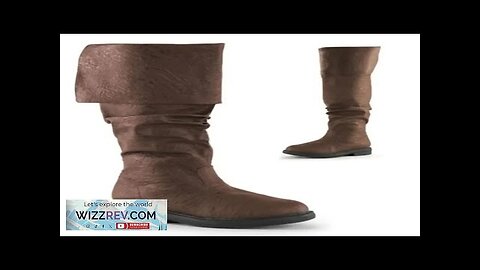 Men's Women's Medieval Shoes Knee High Boots Flat Men's Boots Retro Cowboy Review