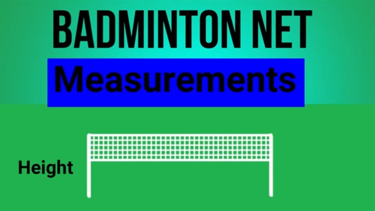 badminton net measurements / badminton net height / badminton net size