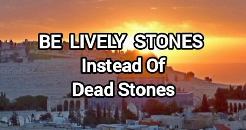 Be Lively Stones Not dead stones