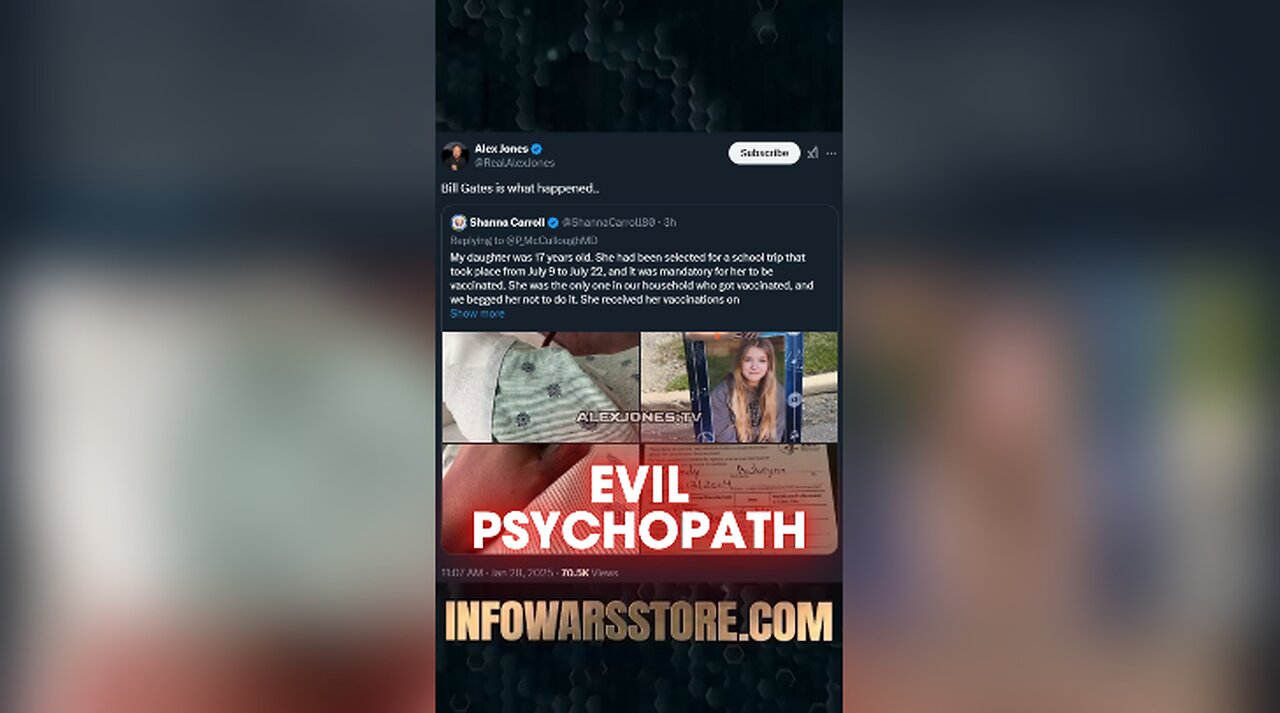 Bill Gates Evil Psychopath - Alex Jones on X