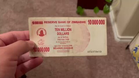 $10,000,000 Zimbabwe Banknote