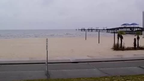 Relaxing ocean, wind birds after rain - ASMR - Bay St. Louis, MS - Beach - Gulf of America - shorts