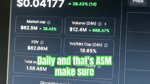 asm crypto coin price prediction crypto news today! #fyp