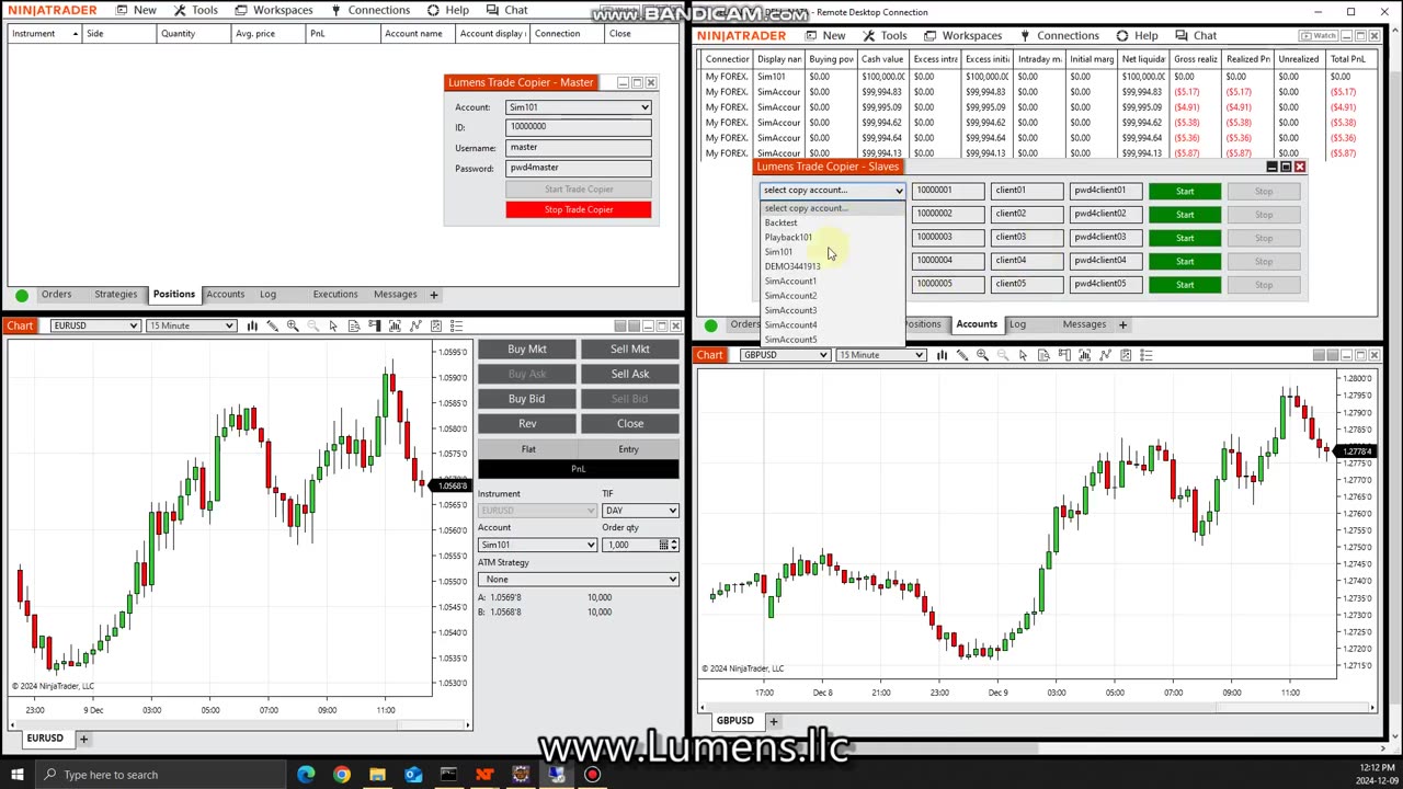 NinjaTrader Trade Copier