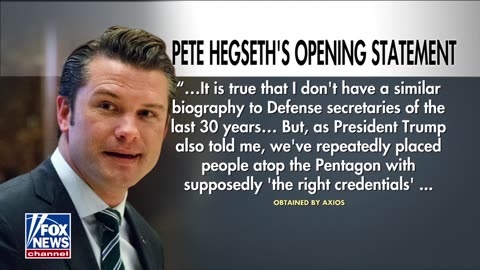 Pete Hegseth vows to be a 'change agent' in opening statement