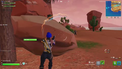 Trying not to die in fortnite with a bad-tempered friend