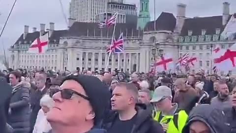 British people march in protest over their tyrannical UK Government today in