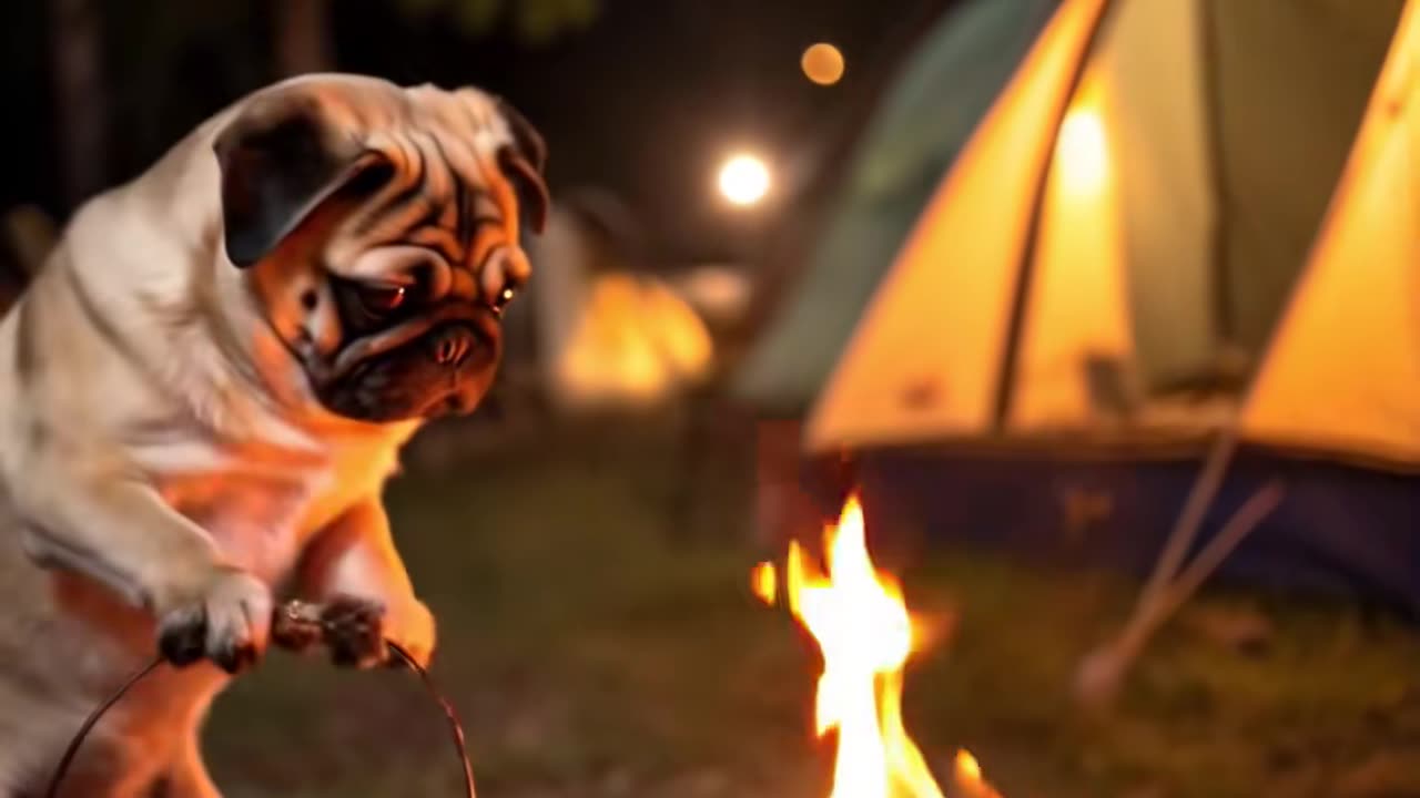 Dog Prepping A Meal