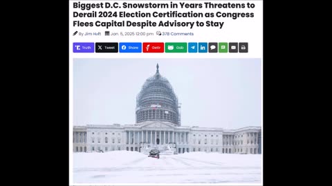 Biggest D.C. Snowstorm in Years Threatens to Derail 2024 Election Certification