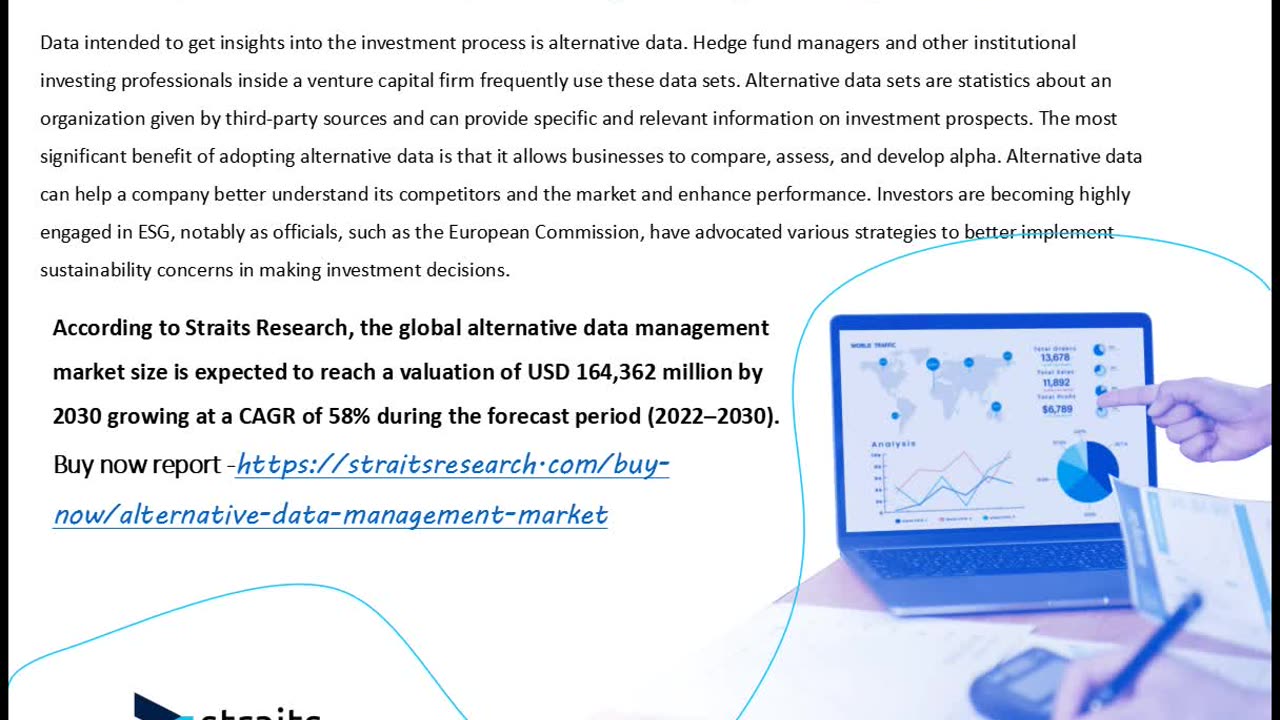 Alternative Data Market Growth at 58% CAGR, Forecast 2024-2032 | Straits Research