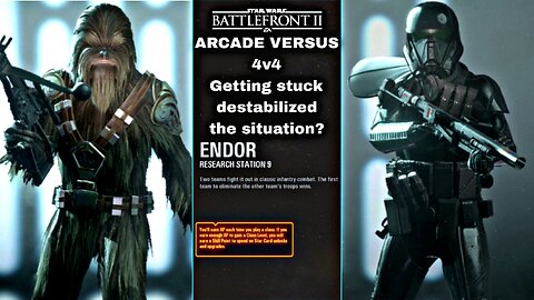XB1 Star Wars Battlefront 2 G304, 2P local splitscreen Arcade on Research Station 9, Wookie Warrior!