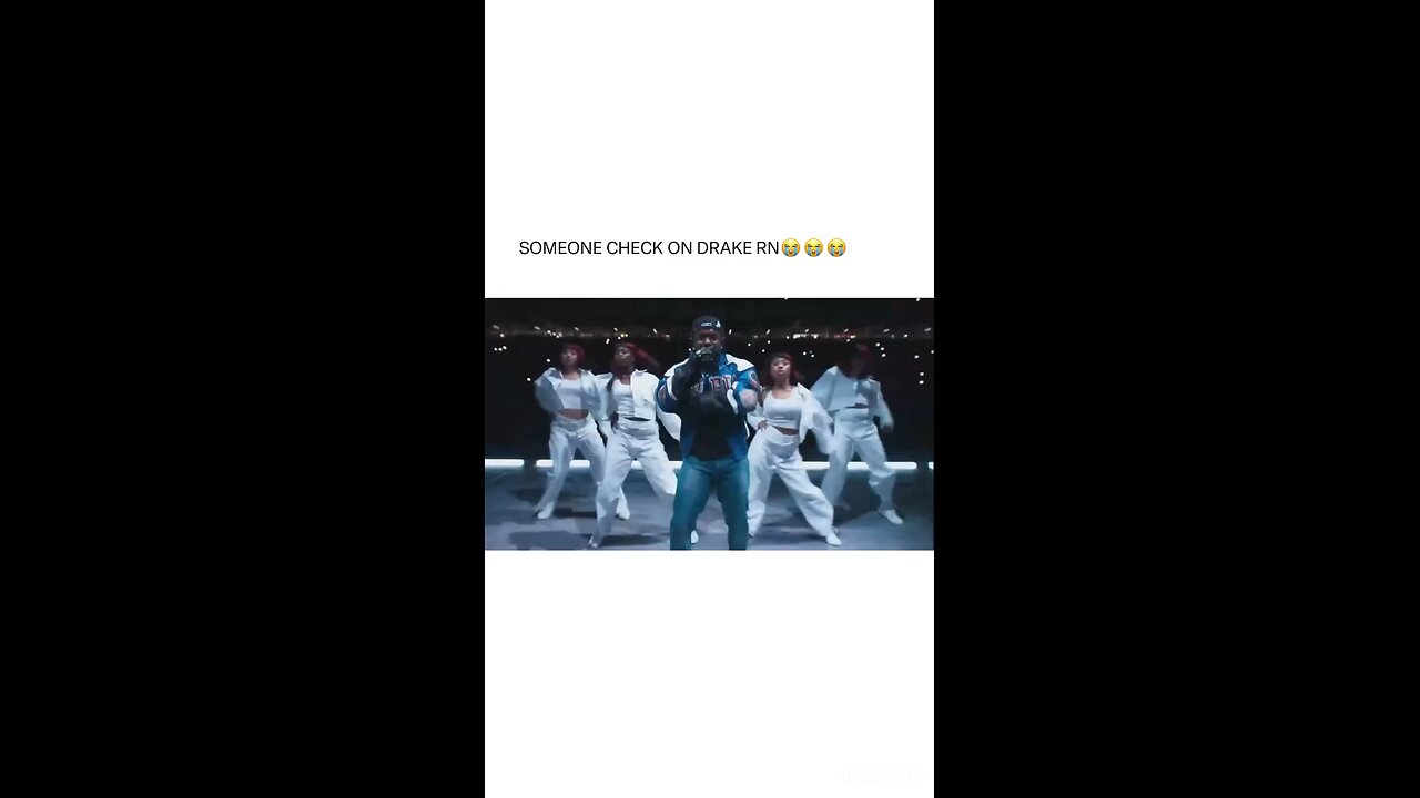 Kendrick Lamar performs 'Not Like Us' during the #SuperBowl halftime show.