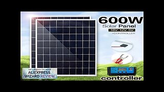 12V Solar Panel Kit Complete 600W Capacity Polycrystalline USB Power Portable Outdoor Review