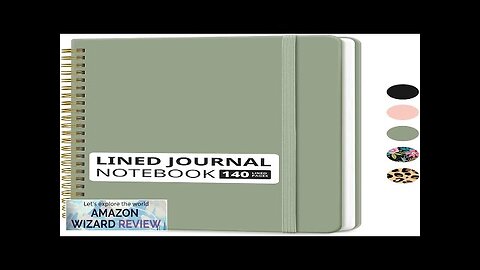 Lined Spiral Journal Notebook for Women & Men 140 Pages College Ruled Review