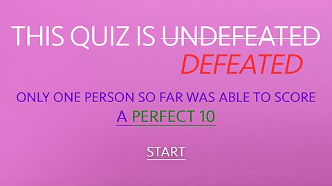 Unbeatable Knowledge Quiz