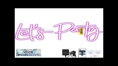 VEVOR Let's Party Neon Sign 26" x 12" Neon Sign for Wall Review