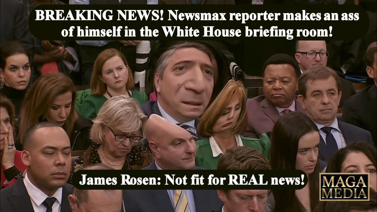 BREAKING! Newsmax reporter makes ass of self at White House! * January 31, 2025