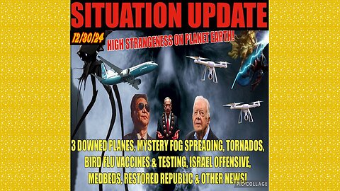 SITUATION UPDATE 12/30/24 - 3 Downed Planes, Mystery Fog, Drones, Bird Flu Vax/Testing, Israel Offensive