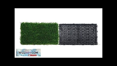 VEVOR Artifical Grass Tiles Interlocking Turf Deck Set 18 Pack 12"x12" Review