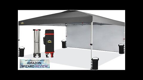 CROWN SHADES 10x10 Pop Up Canopy with 1 Side Wall Beach Review