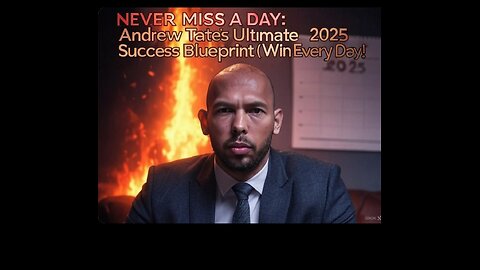 NEVER MISS A DAY: Andrew Tate's Ultimate 2025 Success Blueprint (Win Every Day!)"**