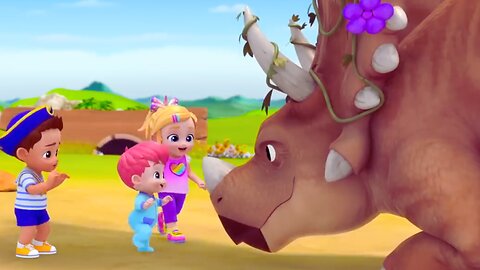 "Triceratops Dinosaur Song | Bebefinn Nursery Rhymes & Kids Songs"