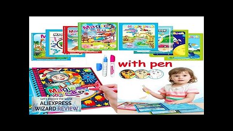 Children Early Education Toys Magical Book with Pen Water Drawing Montessori Toys Review