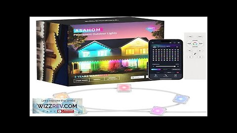 ASAHOM Permanent Outdoor Lights for House 100ft with 60 RGBCW LED Smart Review