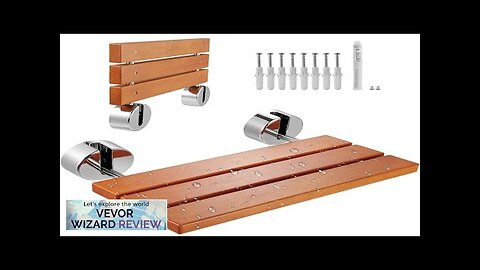 VEVOR Folding Teak Shower Seat 20.1" x 13.2" Unfolded Wall Mounted Fold Review