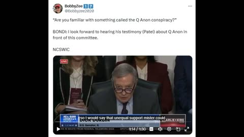 Senator Dick Durban Wants To Know What Pam Bondi Knows About Q Anon?