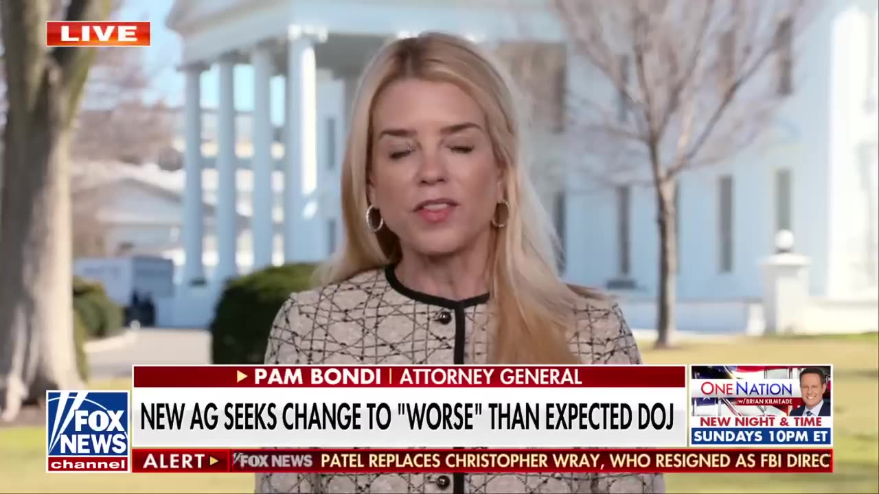 AG Bondi alarmed by state of DOJ: 'Worse than I thought'