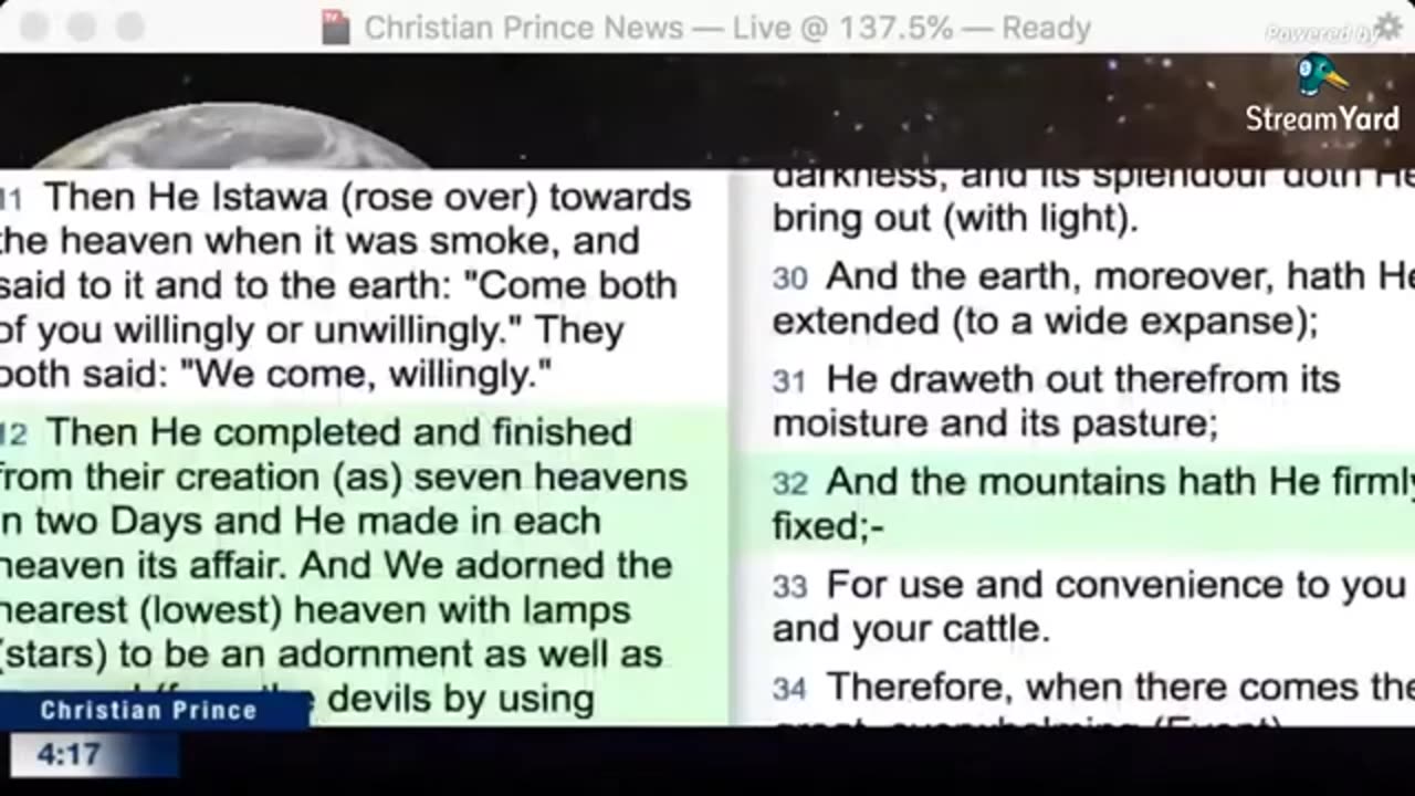 Christian prince He went to the sky and made them seven skies