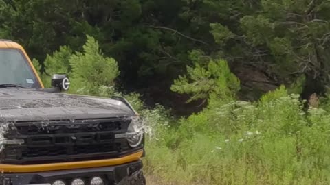 sketchy river crossing on Texas overland trail